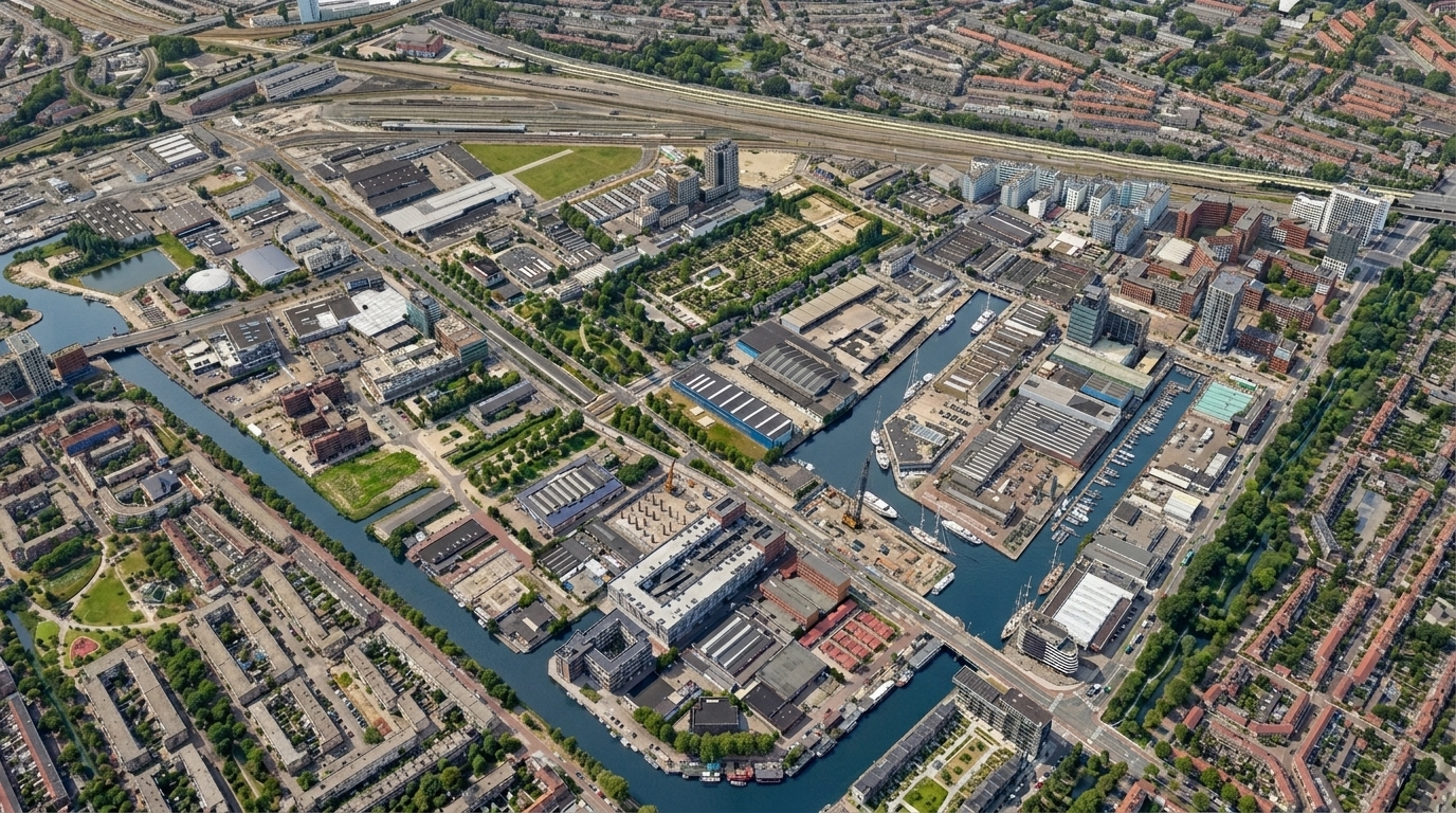 Aerial photograph of the Binckhorst as it currently stands
